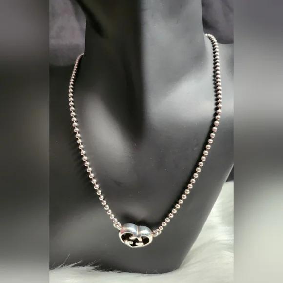 213. EUC Gucci 16" silver 925 choker necklace - Picture 4 of 7